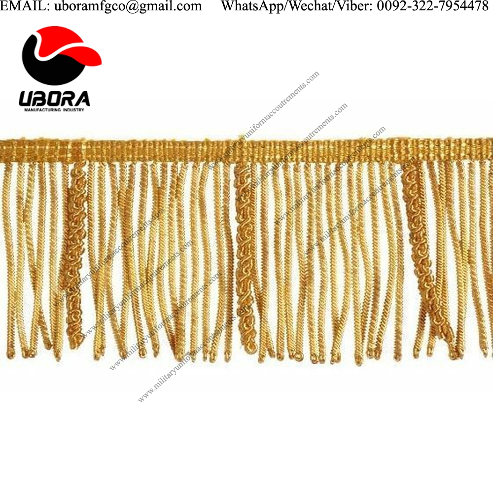 hot sales Decorative Gold Bullion Tassels Fringes Wholesale bullion wire fringe military 